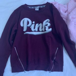 victoria's secret pink burgundy sweater